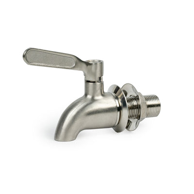 Closeup of the metal tap for the Santevia Glass Water System