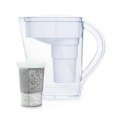 The Santevia MINA Alkaline Pitcher white with fluoride filter#colour_white